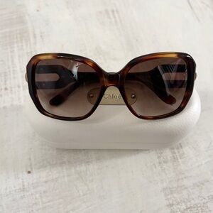 Like New Chloe CL 2192 Tortoise Brown Sunglasses with Case